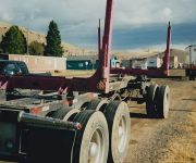 Log Truck Bunks Custom Job, Fabricated In House T 1 Material Custom Log Bunks