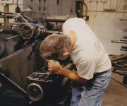 Machinist Working at Montana Machine & Fabrication Shop Machinist